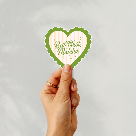 But First Matcha Sticker