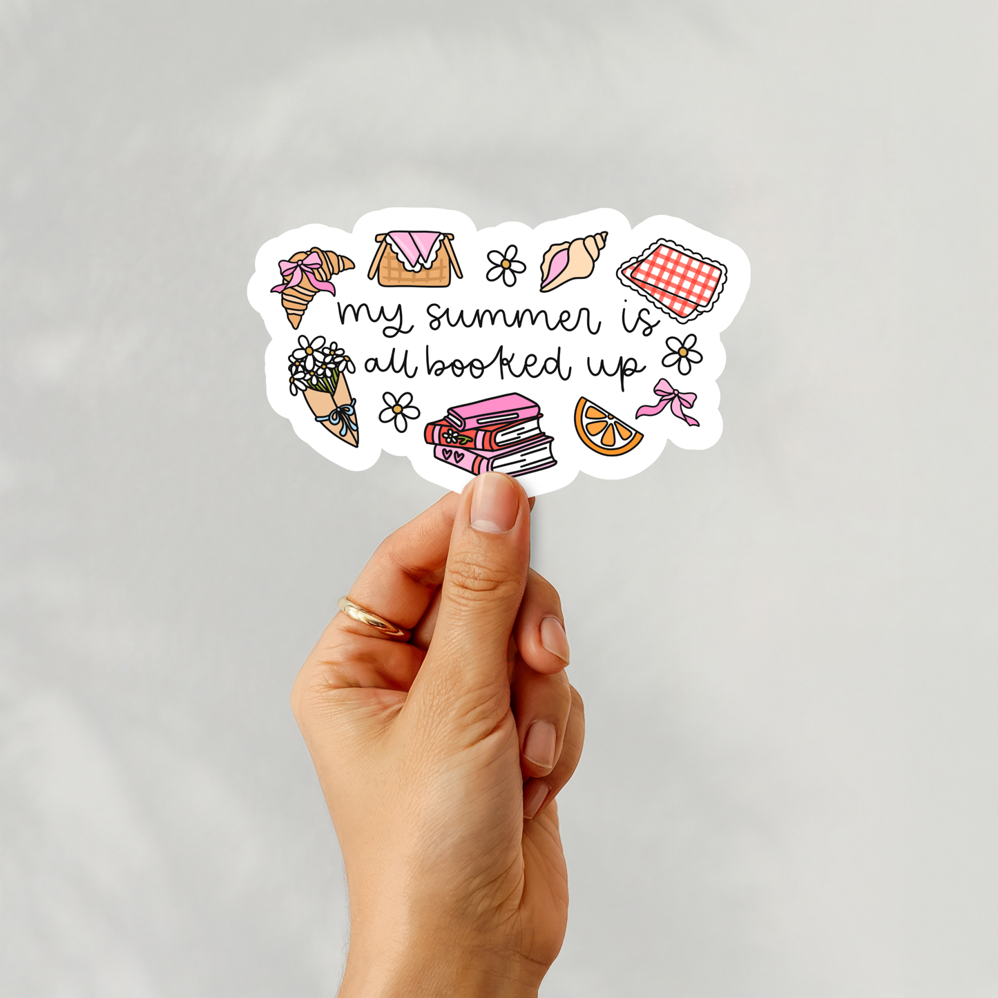 My Summer is All Booked Up Sticker