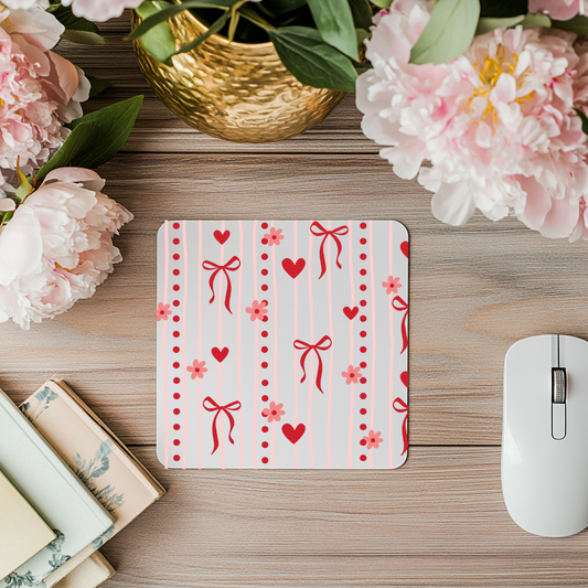 Lace Red Bows MousePads