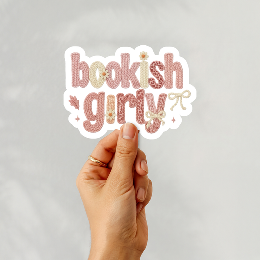 Bookish Girly Sticker