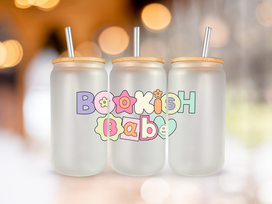 Bookish Babe Frosted Glass
