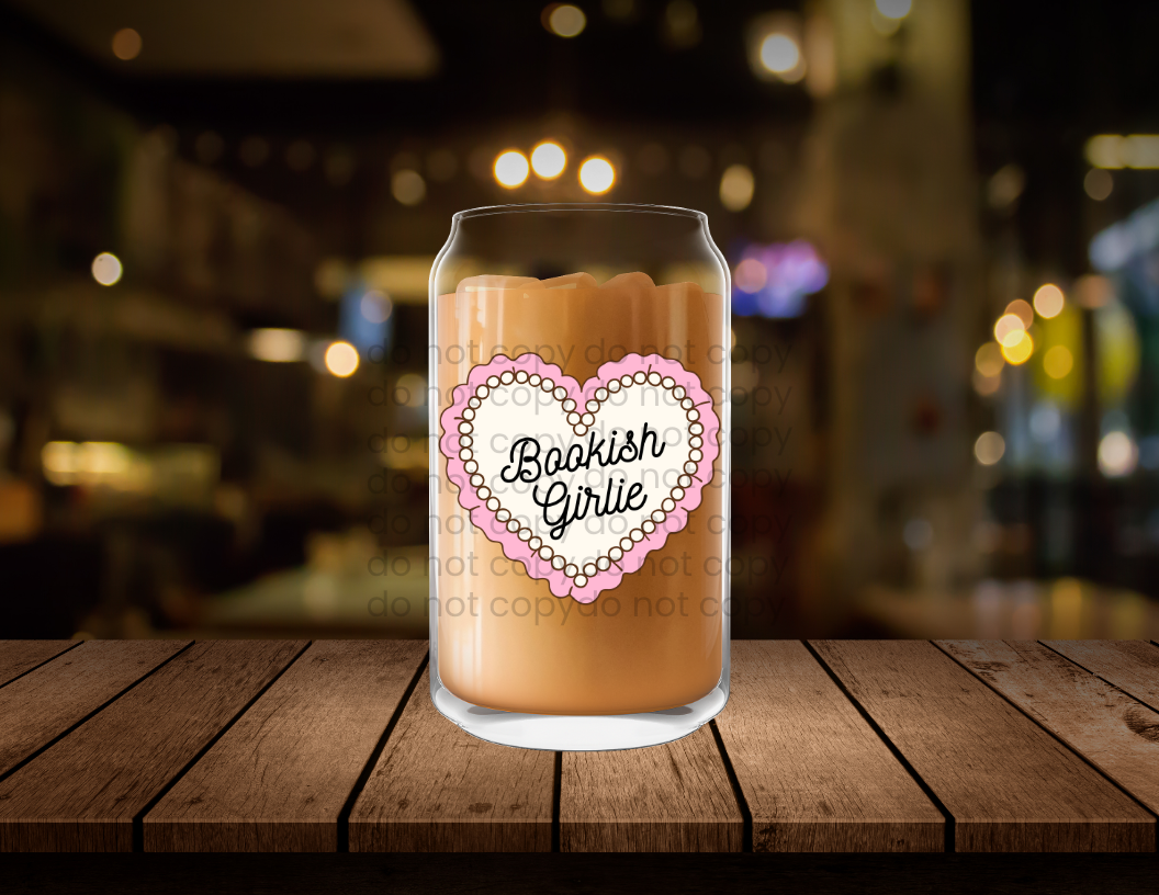 Bookish Girlie Clear Glass