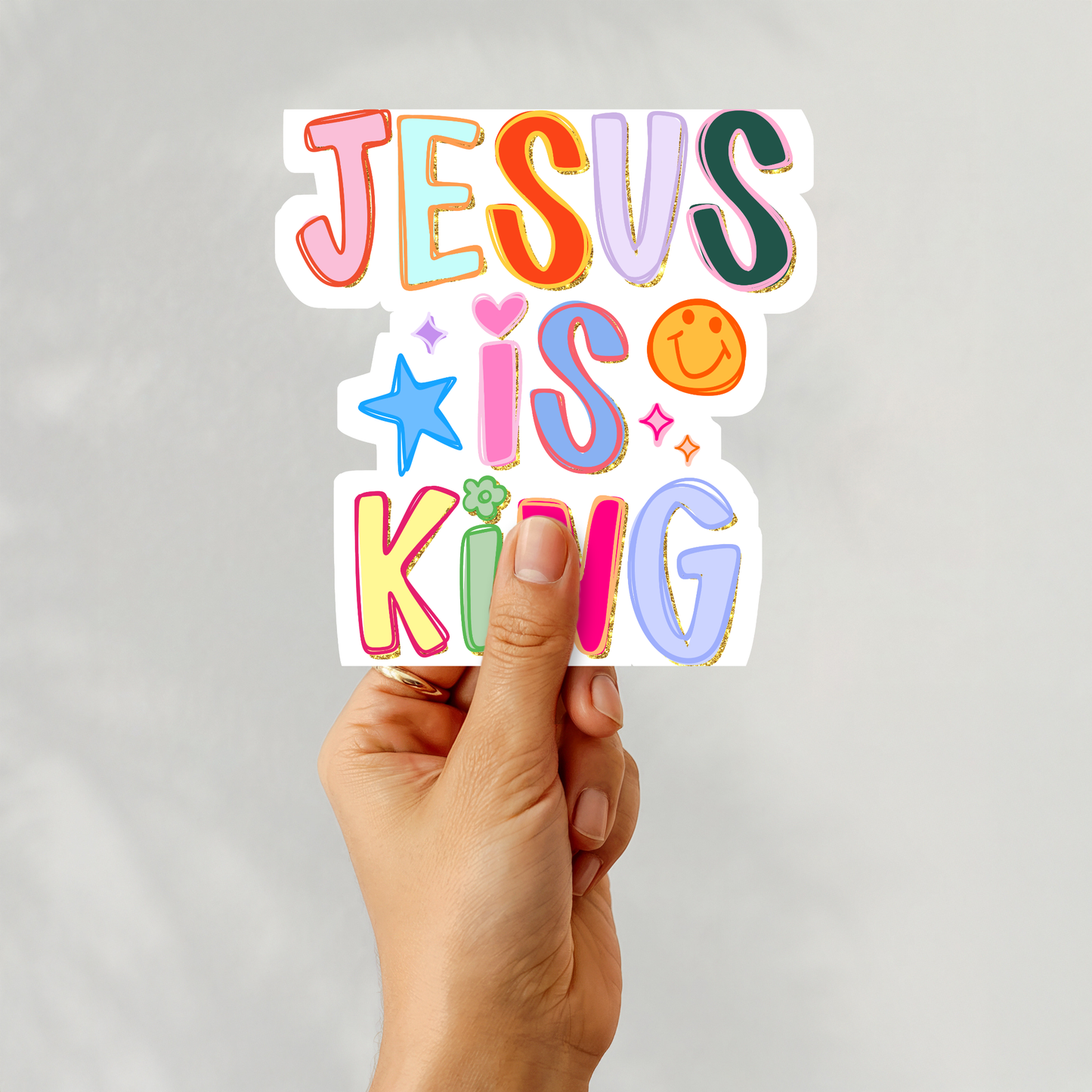 Jesus is King Sticker