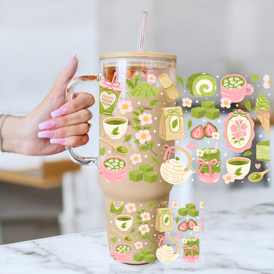 Matcha 40oz Tumbler Glass