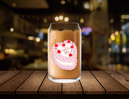Zodiac Birthday Cake Clear Glass