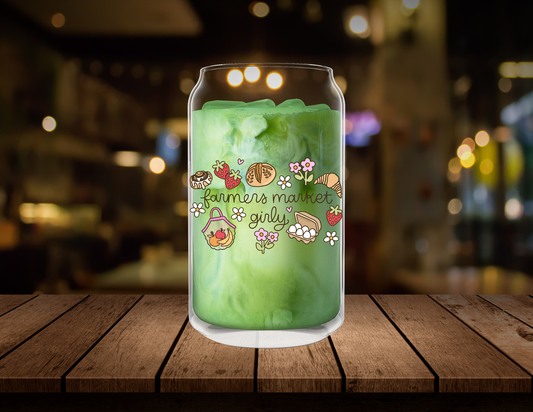 Farmers Market Girly Clear Glass