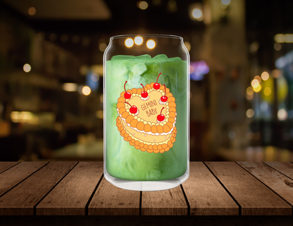 Zodiac Birthday Cake Clear Glass