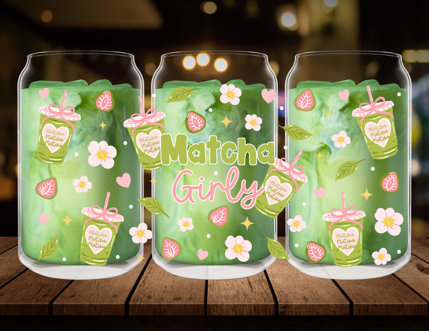 Matcha Girly Clear Glass
